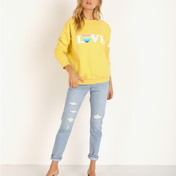 Spiritual Gangster Love Classic Crewneck in Citrine - Picture 2 of 6